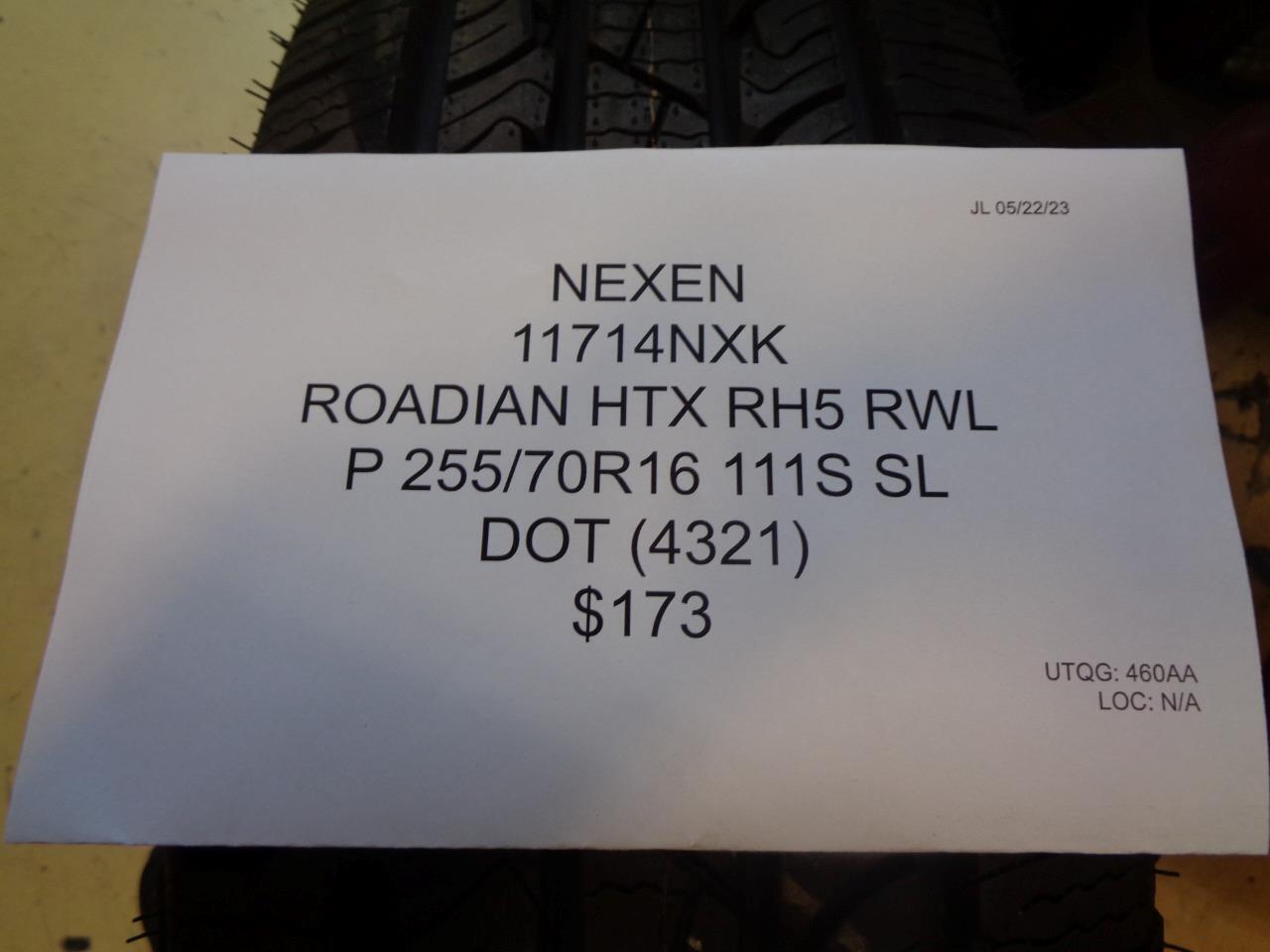 2 NEXEN ROADIAN HTX RH5 RWL P 255 70 16 111S SL ALL SEASON TIRES 11714NXK BQ3