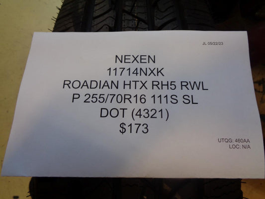 2 NEXEN ROADIAN HTX RH5 RWL P 255 70 16 111S SL ALL SEASON TIRES 11714NXK BQ3