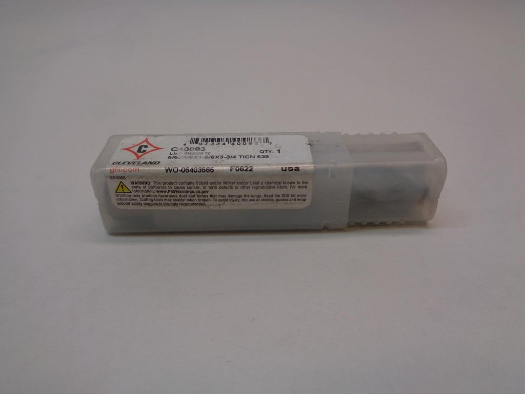 CLEVELAND TOOL C40083 5/8x5/8x1-5/8x3-3/4 PM+ 3F CORNER RADIUS END MILL R22T8