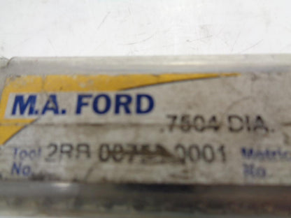 NEW MA FORD 2RB 00750 0001 CARBIDE END DRILL 3/4"x1" 2 FLUTE R22T6BG