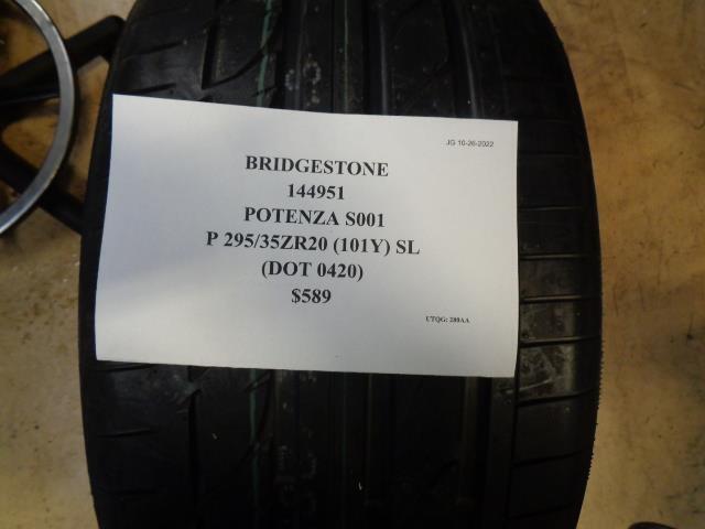 BRIDGESTONE POTENZA S001 295 35 20 101Y SL SUMMER TIRE 144951 CQ2