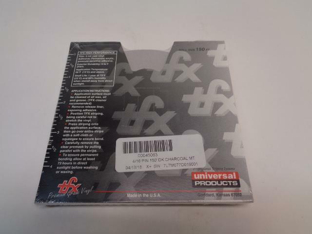 NEW UNIVERSAL PRODUCTS TFX 4/16" PIN 150' DARK CHARCOAL METALLIC 00045063 R7TE