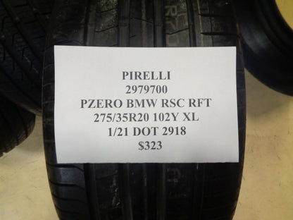 2 NEW PIRELLI PZERO BMW RSC RFT P 275 35 20 102Y XL SUMMER TIRES 2979700 BQ2
