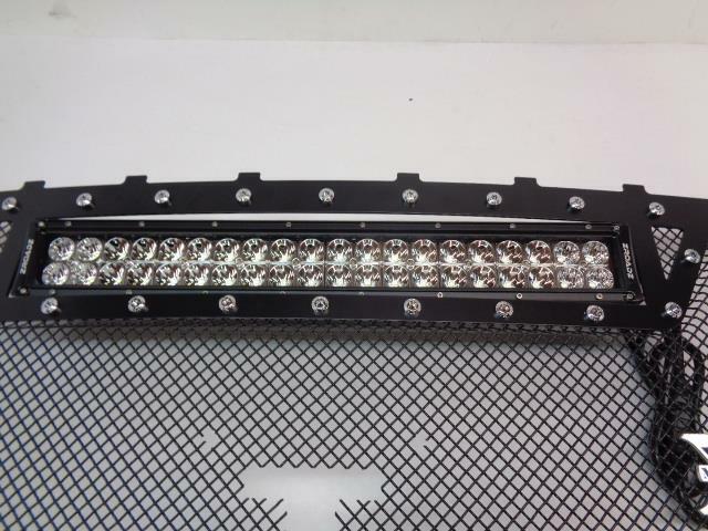 T-REX GRILLES 3PC BLACK TORCH GRILLE FOR NISSAN TITAN 16-19 20" LED LIGHT BAR