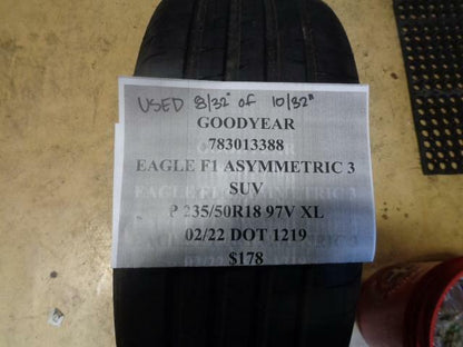 1 Used Tire GOODYEAR Eagle F1 Asymmetric 3 SUV P 235 50 18 97V XL 783013388