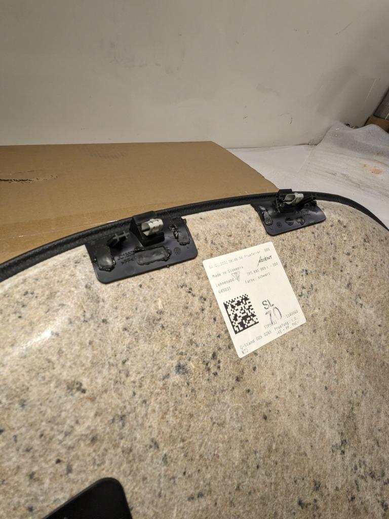 PORSCHE 958521989011D0 SEAT BACK PANEL (REAR, UPPER) CAYENNE MACAN NEW PGB2