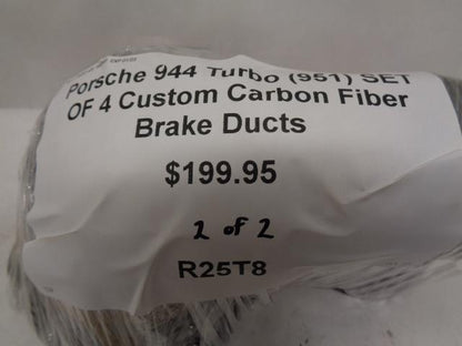 Porsche 944 Turbo (951) SET OF 4 Custom Carbon Fiber Brake Ducts R25T8