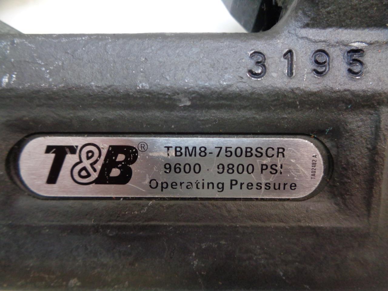 T&B 12 TON DIELESS 14.4V BATTERY POWERED CRIMPER TOOL TBM8-750BSCR USED H1