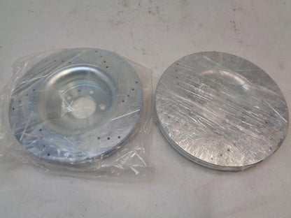 POWER STOP FRONT PAIR DRILLED & SLOTTED BRAKE ROTOR FITS 15-17 FORD MUSTANG R5