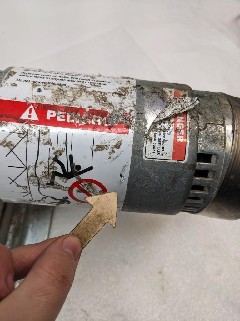 AB CHANCE C308-1170 CAPSTAN HOIST 1000 LB CAPACITY WITH SWIVEL BASE 115V USED H1