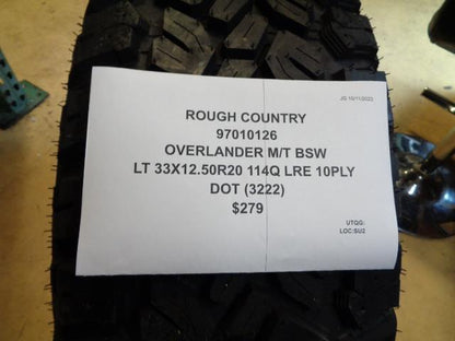 ROUGH COUNTRY OVERLANDER M/T BSW LT 33 12.5 20 114 Q LRE 10PLY TIRE 97010126 BQ4