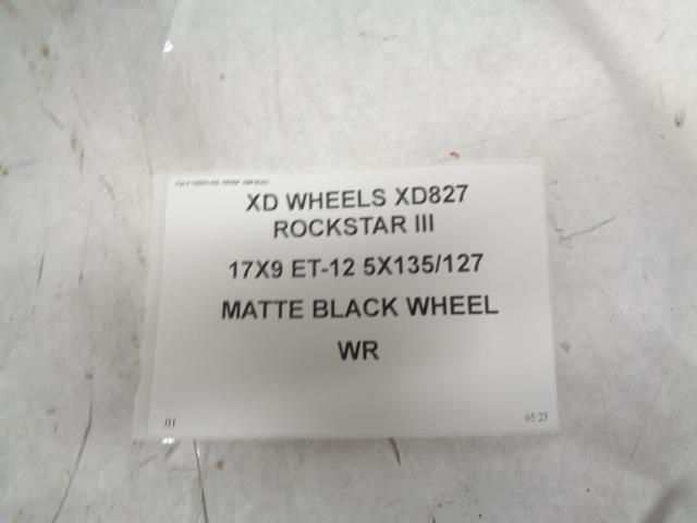 XD WHEELS XD827 ROCKSTAR III 17X9 ET-12 5X135/127 MATTE BLACK WHEEL WR