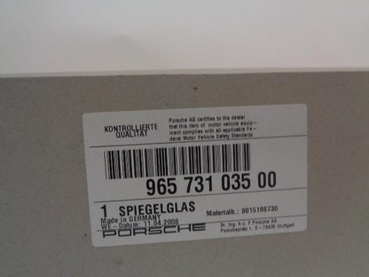 GENUINE PORSCHE MIRROR GLASS FOR POWER MIRROR AERO STYLE 965 731 035 00 R20T7