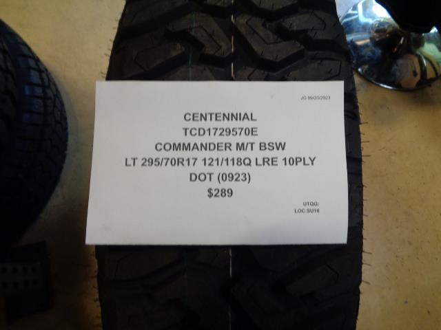 CENTENNIAL COMMANDER M/T BSW LT 295 70 17 121 118Q LRE 10PLY TCD1729570E  BQ4