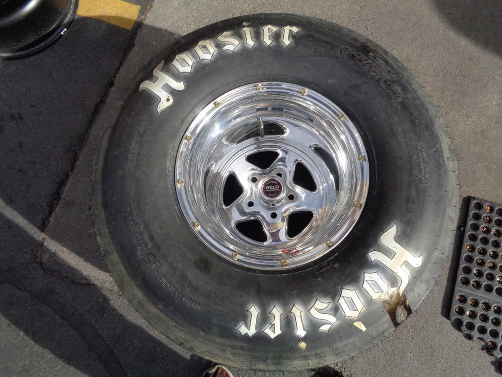 HOOSIER DRAG SLICK 14.5 33 15 CO7 w/ WELD RACING PROSTAR 15x14 5x4.75 - DRAG SEC