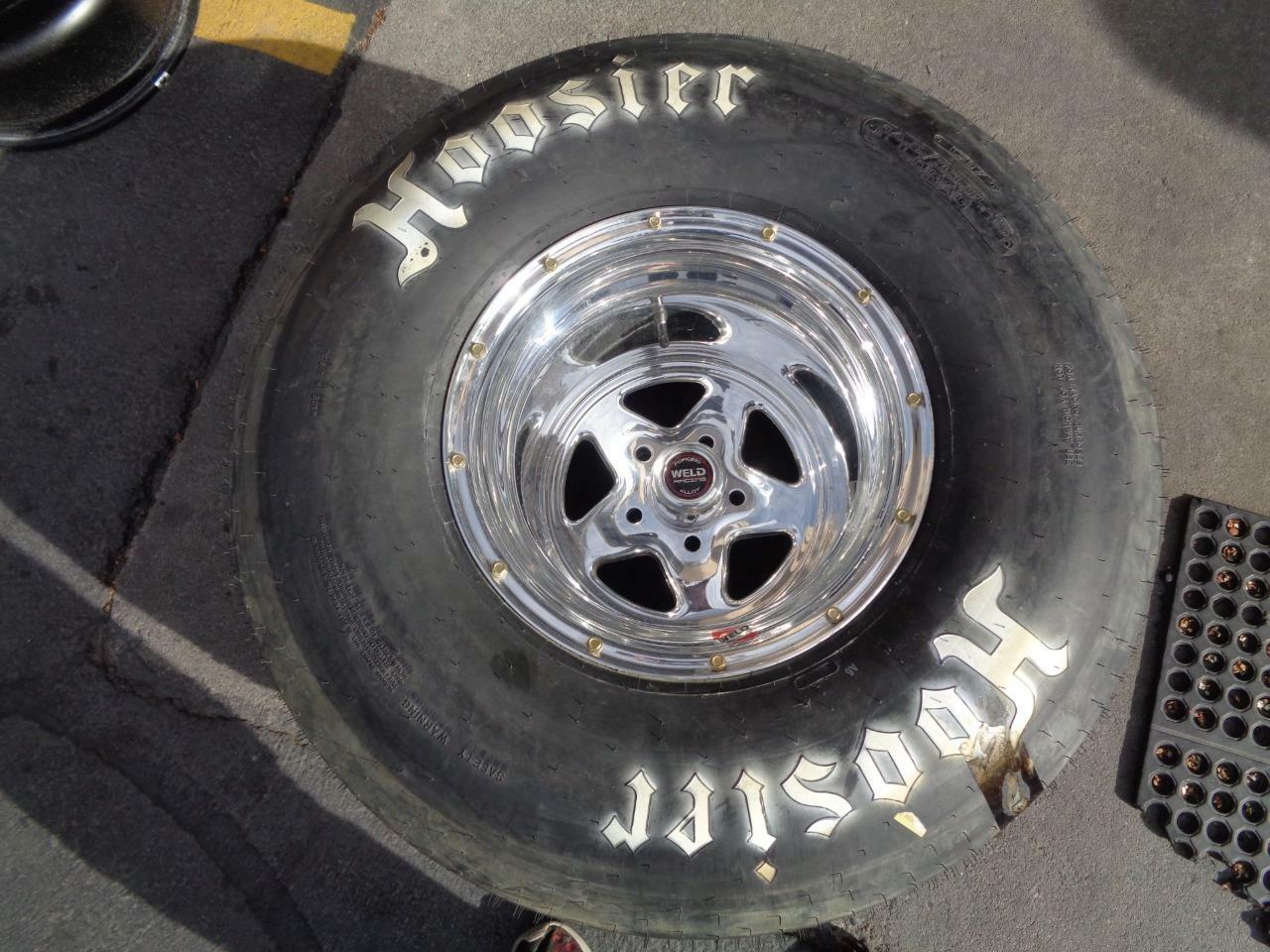 HOOSIER DRAG SLICK 14.5 33 15 CO7 w/ WELD RACING PROSTAR 15x14 5x4.75 - DRAG SEC