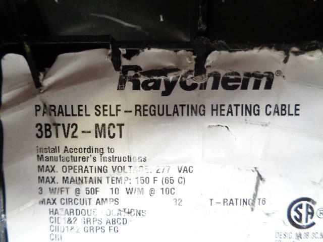 Raychem Parallell Self Regulating Heating Cable (600FT) BTV-3BTV2-MCT NEW L4