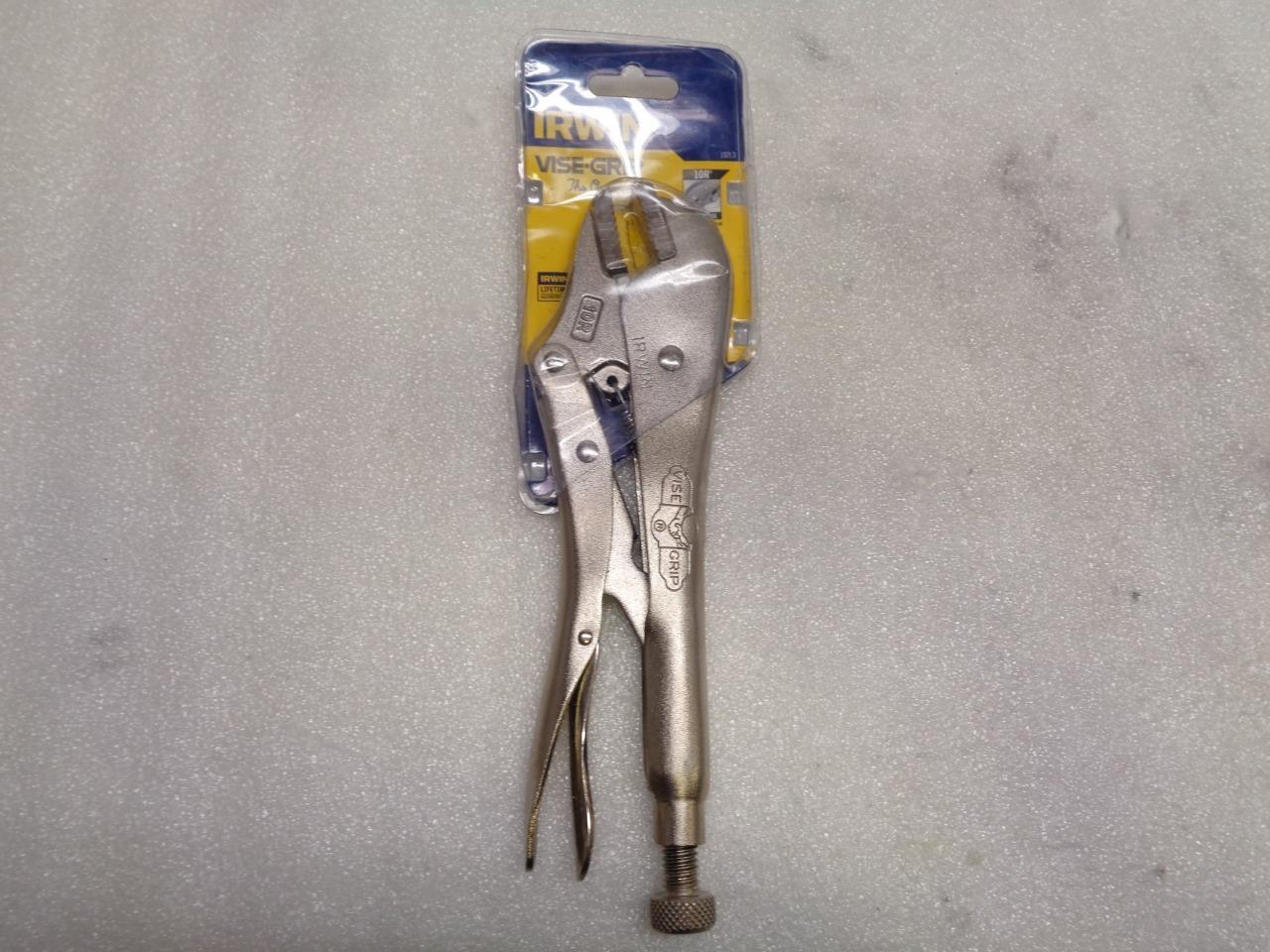 IRWIN 0102L3 10R 1-7/8" 10" STRAIGHT JAW LOCKING PLIERS R22T5