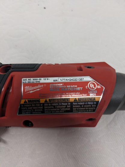 MILWAUKEE 3050-20 12V RATCHET 1/4"-3/8" TOOL ONLY NO BATTERY/SOCKETS NEW R29