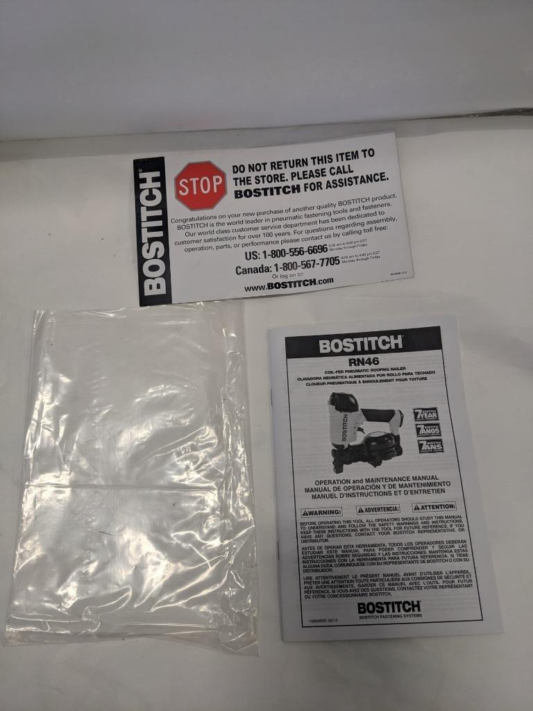 BOSTITCH PNEUMATIC COIL ROOFING NAILER RN46-1 BSR35