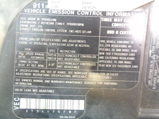 PORSCHE 99651201101 CARRERA REAR TRUNK SPOILER WING FOR 94-04 911 966 USED R20