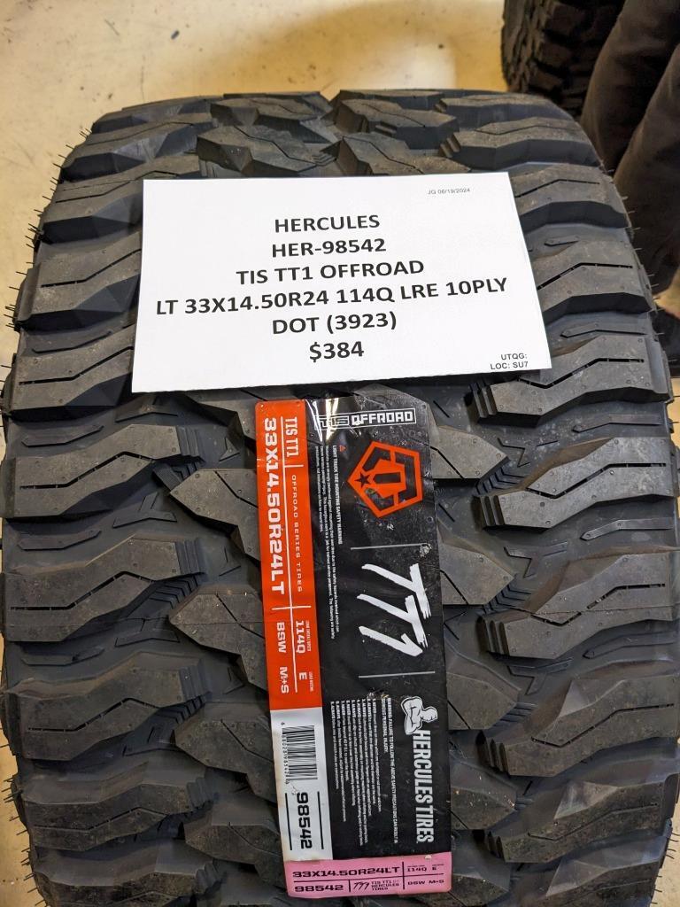 HERCULES TIS TT1 OFFROAD LT 33 14.5 24 114Q LRE 10PLY TIRE 98542 CQ3