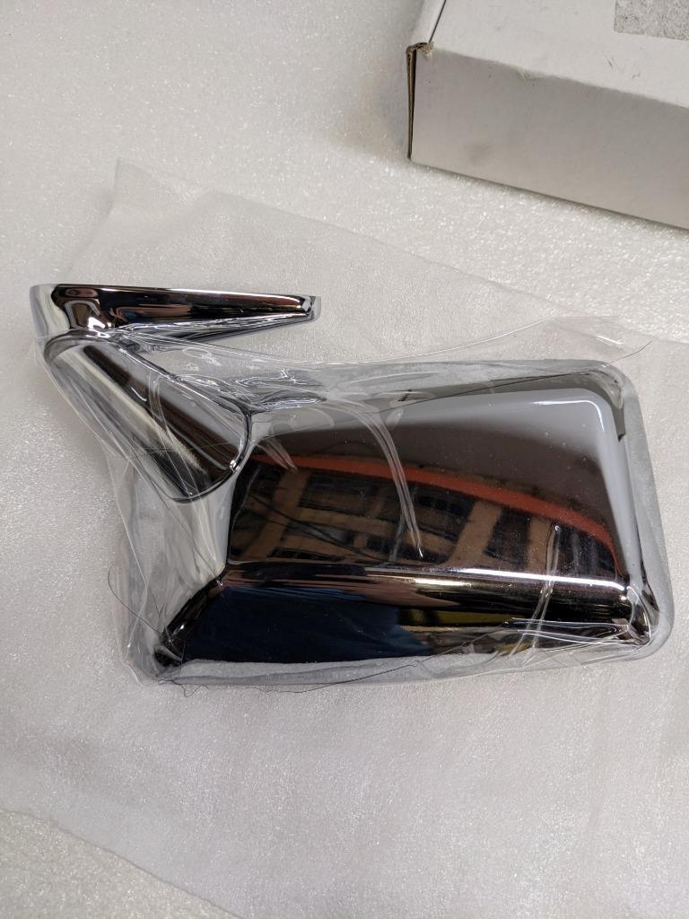 PORSCHE 91173101410 RIGHT FLAG MIRROR CHROME FOR 74-76 911 NEW PGB2TA