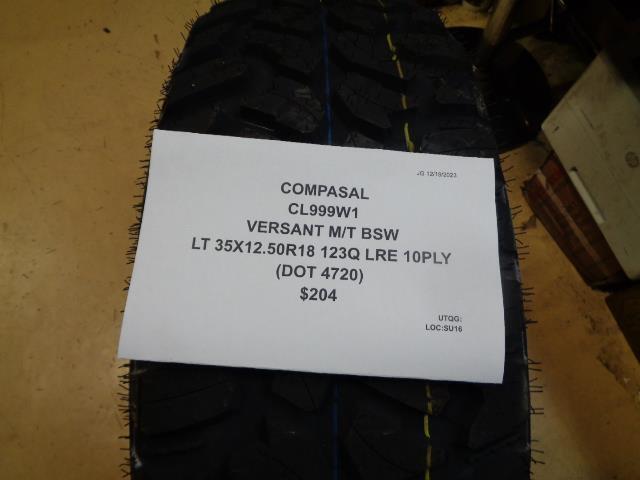 COMPASAL VERSANT M/T BSW LT 35 12.50 18 123Q LRE 10PLY TIRE CL999W1 BQ4
