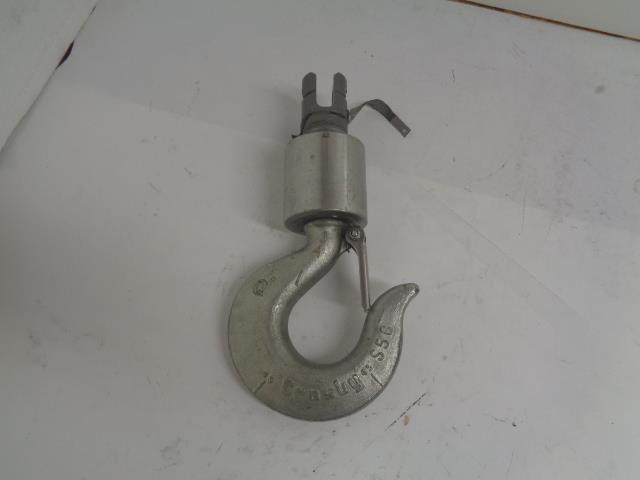 1 USED CROSBY 5 TON SWIVEL HOOK WITH LATCH S5C R18