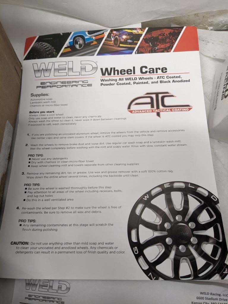 1 WELD 71HB8050A21A S71 WHEEL 18X5 5X114.3 ET-23 BLACK CENTER POLISHED NEW B2