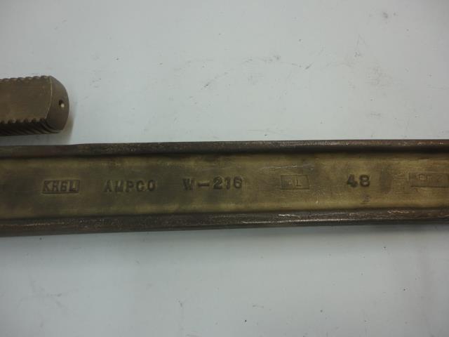 NEW AMPCO SAFETY TOOLS W-216 NON-SPARKING/MAGNETIC 48" BRONZE PIPE WRENCH