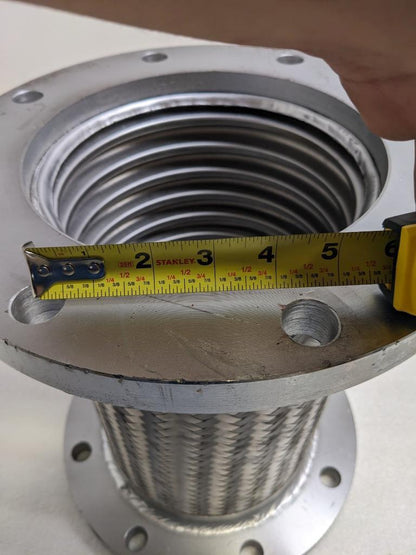 UNBRANDED BRAIDED FLEXIBLE CONNECTOR 15-3/16"X13-1/2" 8 BOLT SS NEW H1