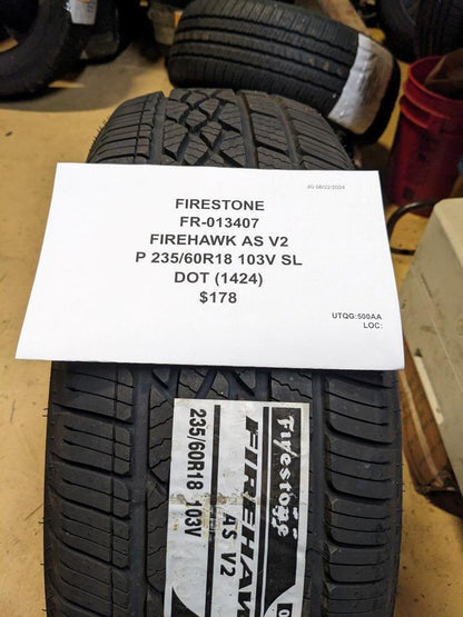 FIRESTONE FIREHAWK ALL SEASON V2 P 235 60 18 103V SL TIRE 28384673 CQ3