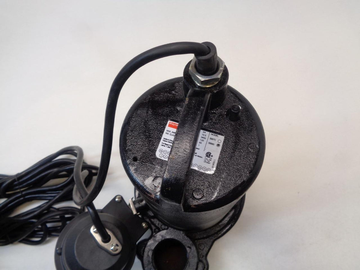 DAYTON 3BB80 3/4HP 1/1/2" F 3450RPM 120V SUBMERSIBLE SUMP PUMP NEW J2