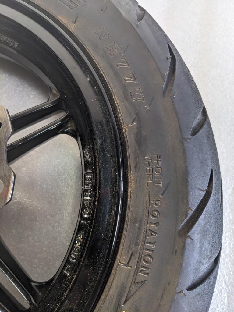 KAWASAKI F-0633 FRONT WHEEL 12XMT2.5 & 100/90-12 49J TIRE FOR Z125 PRO NEW KSLR