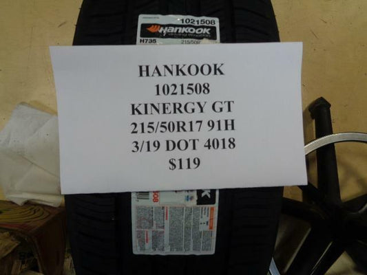 1 NEW HANKOOK KINERGY ST P 215 50 17 91H SL ALL SEASON TIRES 1021508