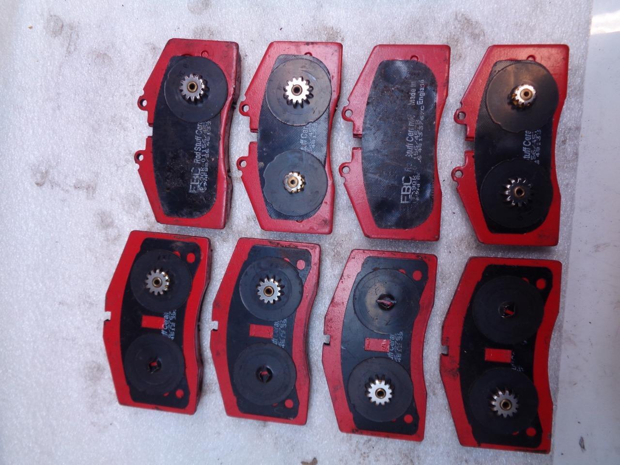 EBC RED STUFF CERAMIC FULL BRAKE PAD 8 PC SET FOR PORSCHE 928 48133767C R24T6