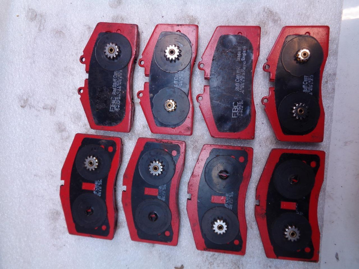 EBC RED STUFF CERAMIC FULL BRAKE PAD 8 PC SET FOR PORSCHE 928 48133767C R24T6