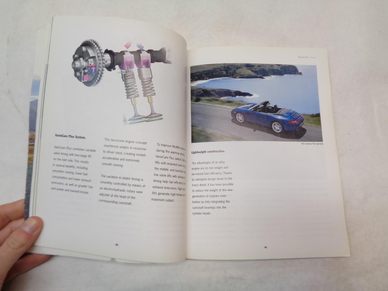USED PORSCHE PAPERBACK BROCHURE "THE NEW 911" 2008 MKT 001 135 08 R25