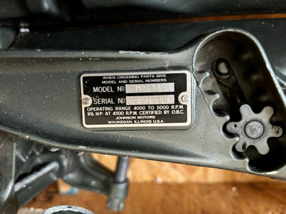 USED 1968 JOHNSON 9.5 HP OUTBOARD MOTOR MQ-14E B2