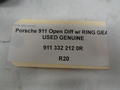 Porsche 911 Open Diff w/ RING GEAR USED GENUINE 911 332 212 0R R20