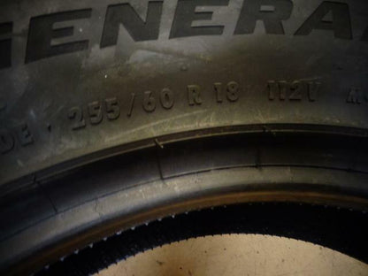 1 NEW GENERAL GMAX JUSTICE 255 60 18 112V TIRES 04505550000