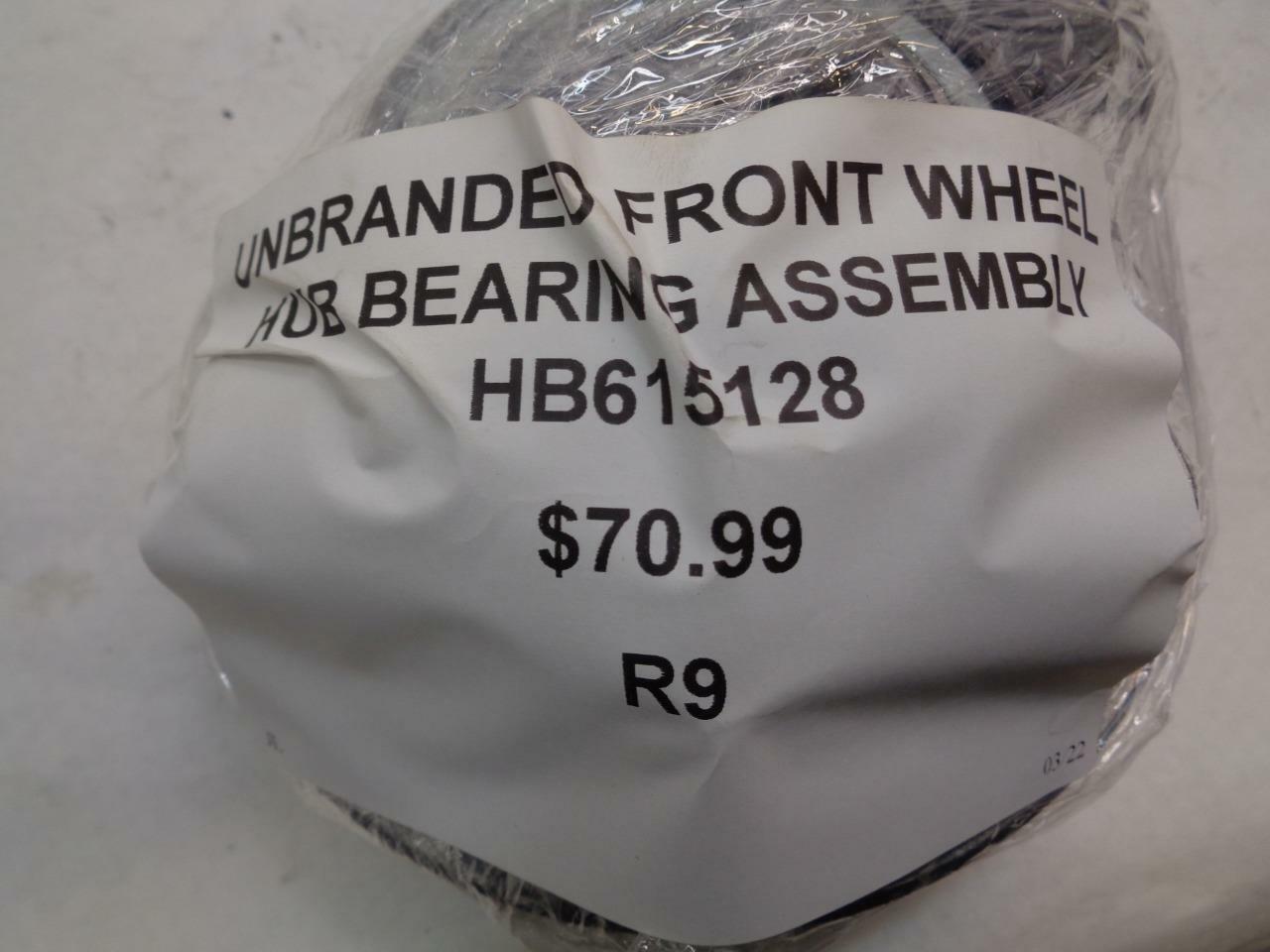 NEW UNBRANDED FRONT WHEEL HUB BEARING ASSEMBLY HB615128 R9TB