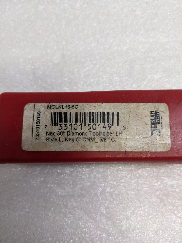 DORIAN TOOL 50149 LH TOOLHOLDER MCLNL-16-5C FOR CNM_543 INSERTS NEW R22T5