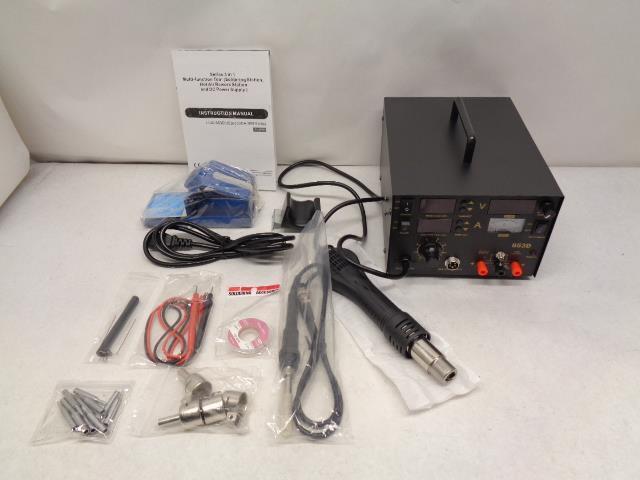 853D 3-IN-1 MULTI-FUNCTION SOLDERING IRON HOT AIR GUN AND DC SUPPLY R29