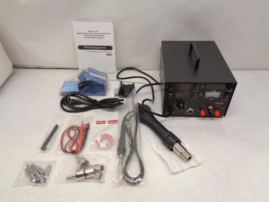 853D 3-IN-1 MULTI-FUNCTION SOLDERING IRON HOT AIR GUN AND DC SUPPLY R29
