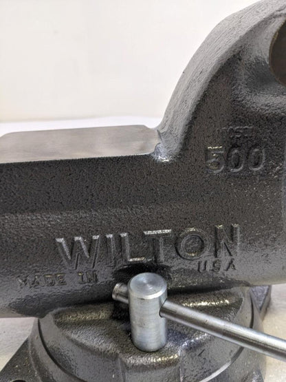 WILTON 28832 BENCH VISE 500S 5" WIDTH 8" OPENING 4-14" DEPTH SWIVEL BASE NEW H1