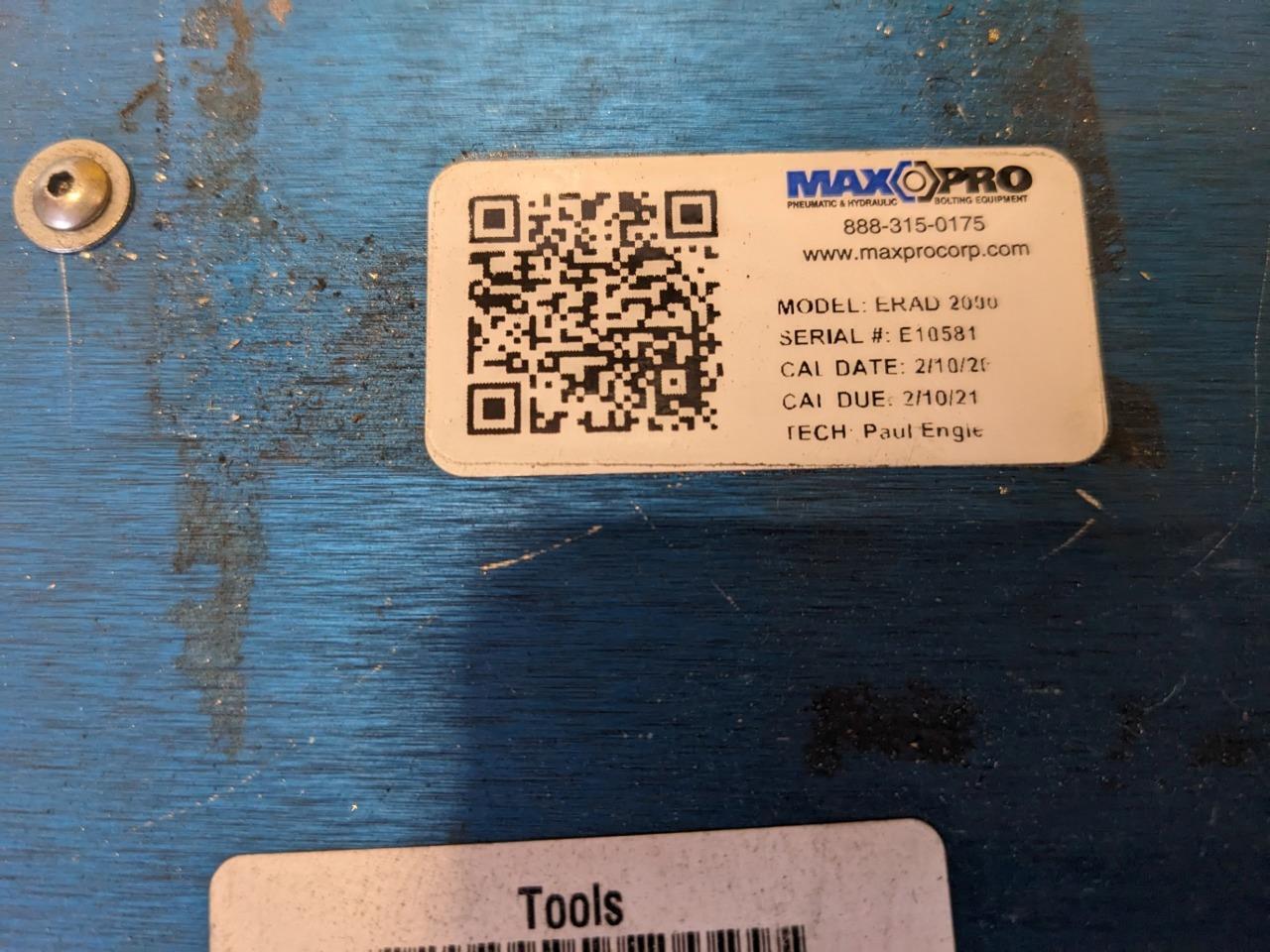 ERAD ERAD BLU 2000 COMP ELECTRIC TORQUE WRENCH CONTROL BOX DAMAGED R29