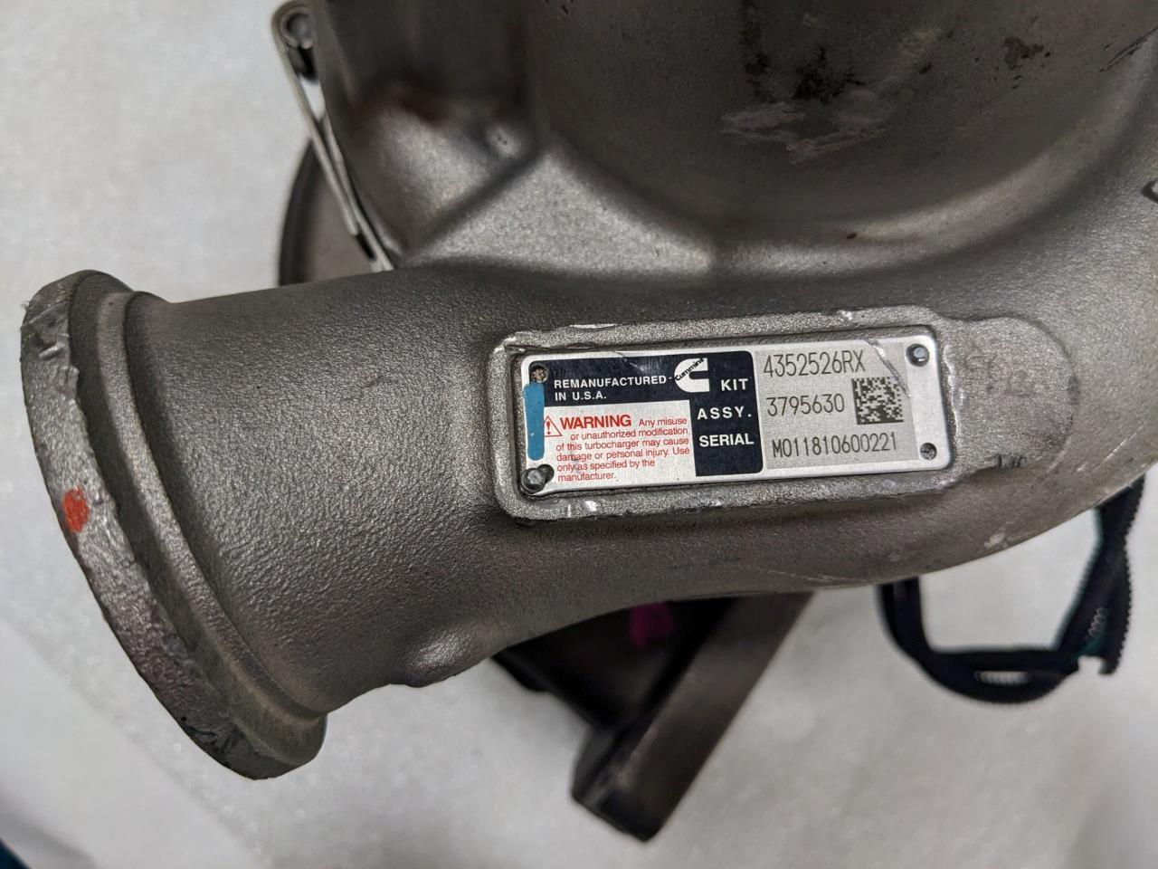 Cummins Turbocharger 4352526RX for 8.3 ISC & 8.6 QSL HE413VE NEW GENUINE BSRT1