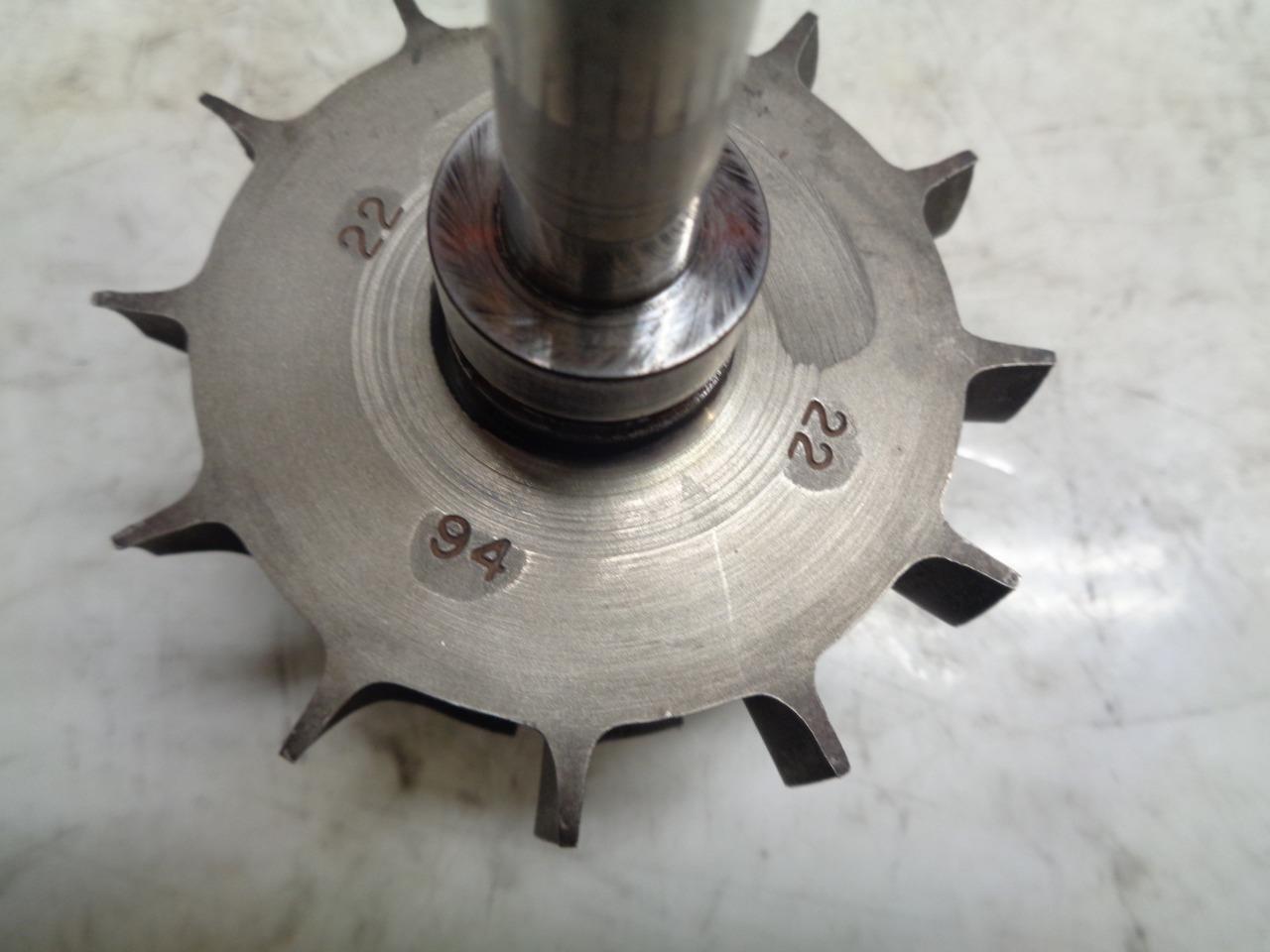USED TURBO CHARGER SHAFT WHEEL 12 BLADES R12TA